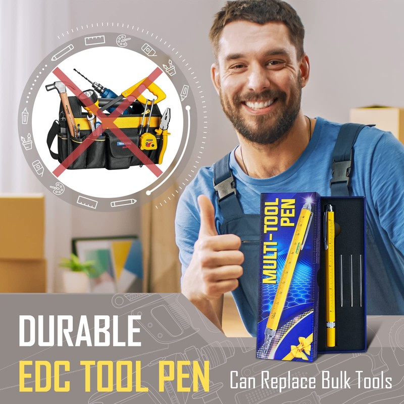 SOOFUN Multi Tool Pen: Valentines & Gifts for Men, Dad,