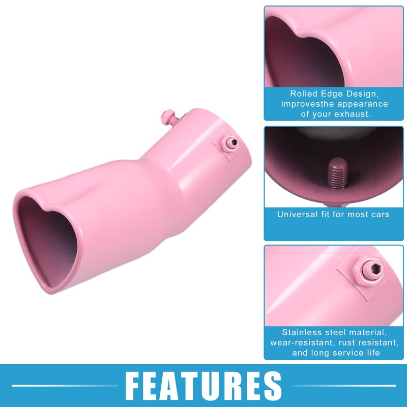 A ABSOPRO Car Exhaust Tracheal Heart Tailpipe 2.48" OD 2.64"