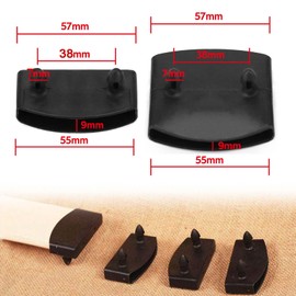 ANBOO 36 Slat Caps for Bed Base, Set of 24 Slat End Caps and 12 Center Supports, Plastic Replacement Caps for Slats, 53-55 mm