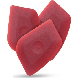 Azureblue 3PCS Plastic Pan Scraper Dish Food Scraper Kitchen Tool Red