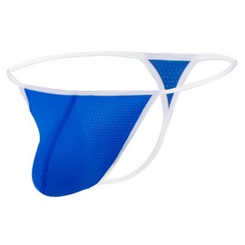SUMABA - Tanga para hombre con espalda en T para debajo de las bragas para hombre, 1 pieza azul, XX-Large