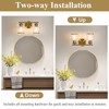 Mecgirn Brushed Gold Bathroom Vanity Light Over Mirror, 2 Light