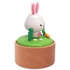 LILYXIN Christmas Decor Rabbit Music Box, Bunny Wooden Mechanical Musical