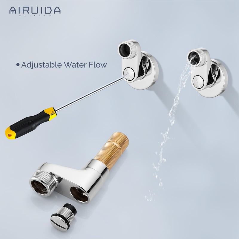 Airuida Extended Thread Adjustable Swing Arms 3-3/8 Inch Wall Mount