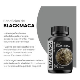 2 Pack Blackmaca Raíz Maca Negra 30 Caps Sabor Natural