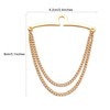 RunootPR Men's Gold Silver Tie Chain Set Classic 2Pcs Double