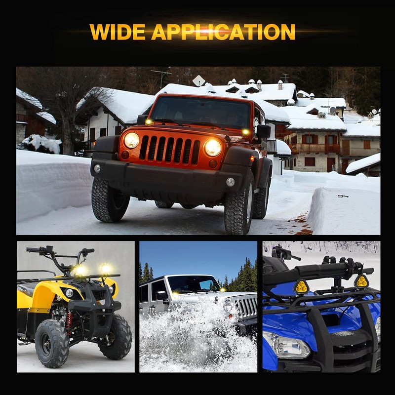 Auxbeam 4in 90W Led Amber Fog Light, Super Bright 9000LM