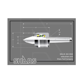 Shars 3MT Long Nose Live Center #3 Morse Taper Triple Bearing Lathe CNC 202-3520 P[