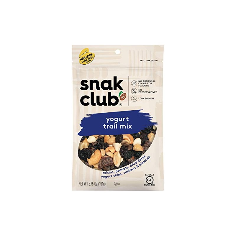 Snak Club Yogurt Nut Trail Mix, 6.75 Ounce Resealable Bag