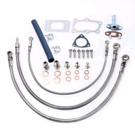 Kinugawa Turbo Oil & Water Line Kit (Full Kit) Fit RB25DET Skyline Stock T3 Top Mount