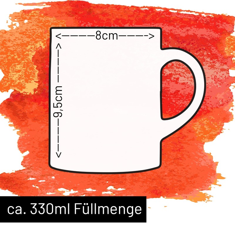 huuraa Glitzertasse Jeck mit Herz Geschenk Tasse Blau 330ml Jeck