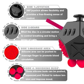 4 PCS Dodecagon Fidget Toys Set-12 Side Fidget Toy Cube,Relieves Stress Anxiety Fidget Toys for Kids and Adults with Add,ADHD, Autism or Anxiety