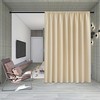 RYB HOME Blackout Curtains with Sliding Track Set, Blackout Room