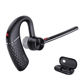 Yealink BH71 Bluetooth Earpiece, Wireless Headset with Noise Canceling Microphone,10 Hours Talk Time,Adjustable Ear Hook,Handsfree Earphones for Cell Phone,Pc Computer,Driving,Office Work (Renewed)