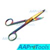 AAPROTOOLS Multi Titanium Color Rainbow Knowles Bandage Scissors 5 1/2"