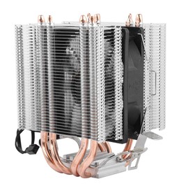 Single Fan Radiator, 4 Heat Pipe CPU Fan Radiator Cooler Heat Sink, for Intel LGA 1366 1155 775, High Efficiency and Low Power Consumption.