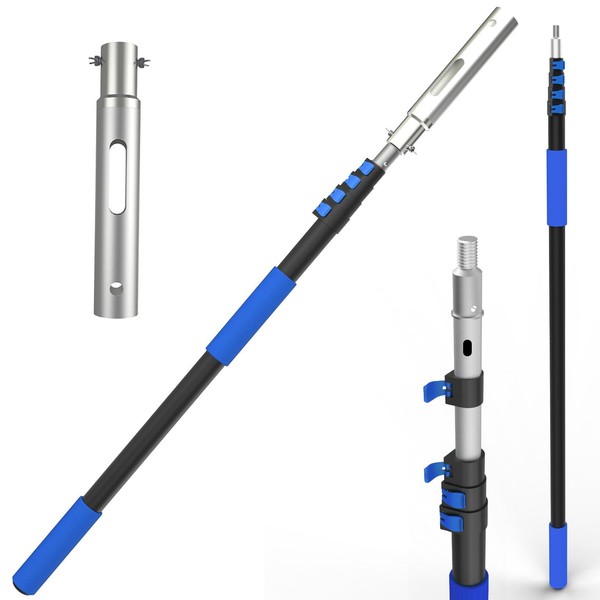 Buyplus Pool Pole - 16FT Telescopic Extendable Swimming Pool Pole