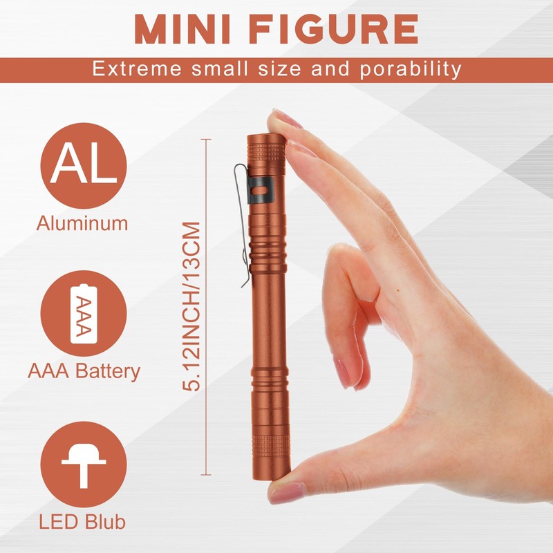 Hortsun 20 Pcs Mini Pen Light Flashlights Pocket Flashlights Pen