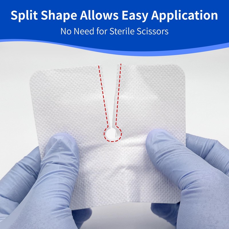 20 Pack, 4" x 4" Sterile Adhesive Border Dressing with