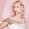 HOBBIESAY 5 Style Glitter Triple Heart Dangle Drop Earrings Cute