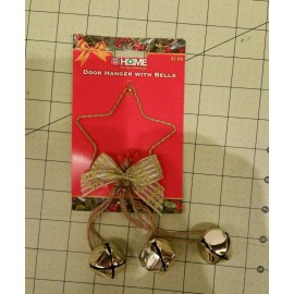 Christmas door hanger with bells x2