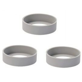 ONLYKXY 3pcs Silicone Bottom Pad for Thermos Cup 6.5CM OD 6.1CM Holder Insulation Mat Non-Slip Cup Mug Coaster (Gray)