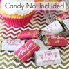 Girls 13th Birthday Party Mini Candy Bar Wrappers, Pink and