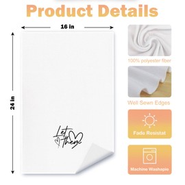 SkipTiger Let Them Inspirational Kitchen Towels, Motivational Quote Dish Tea Towels for Kitchen Decor, Positive Gifts for Women Hand Towels for Bathroom Decor, 16x24 Inch