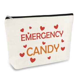 Candy Lover Gift Makeup Bag Emergency Candy Bag for Girls Women Snack Bags for Travel Weekender Girls Trip Gifts Cosmetic Bags Best Friends Sister Birthday Graduation Gifts Makeup Pouch