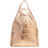 Caspar TL782 2 in 1 Leather Backpack Handbag, Rose Gold