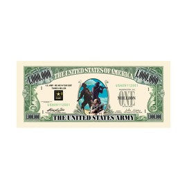 U.S. Army $Million Dollar$ Novelty Bill Collectible