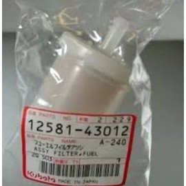 KUBOTA GENUINE OEM KUBOTA INLINE DIESEL FUEL FILTER 12581-43012