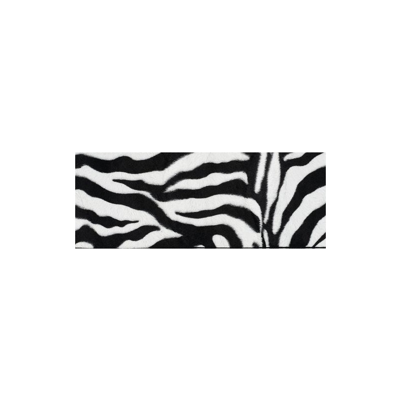 Luxury Driver 44068 Fashion Zebra Black/White Carpet Floor Mat Set