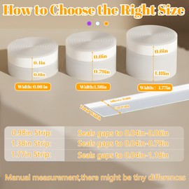 ZOMPAGO Silicone Door Seal Strip,Strong Adhesive Transparent Weather Stripping for Sliding Windows and Door Frames,0.98inx16.4FT,Seal Strip for Soundproofing,Dustproof,Waterproof,Windproof,Durable