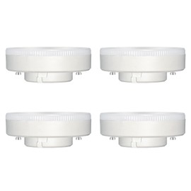 Akynite GX53 9 W LED Cool White 6000 K 800 LM, AC 230 V, 180 Degree Light, Replaces GX53 Halogen Lamp & CFL, Recessed Spotlight GX53 LED Cool White for Cabinet Lamp, Not Dimmable, Set of 4