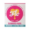 3 x Here We Flo Natural Bamboo Pads Winged &