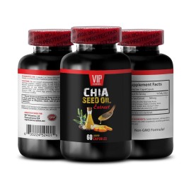 VIP VITAMINS Gentle hydration - CHIA SEED OIL - lightweight feel 1 Bottle 60 Capsules