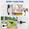 RAFECIEE Black Front Door Handle No Lock, Modern Exterior Door