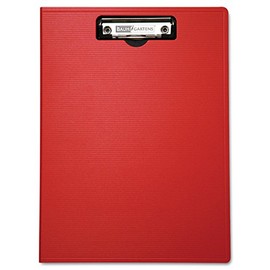 Baumgartens 61632 Portfolio Clipboard With Low-Profile Clip, 1/2" Capacity, 8 1/2 X 11, Red