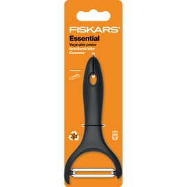 Fiskars Essential 1065599 Vegetable Peeler Y Shape Stainless Steel Black
