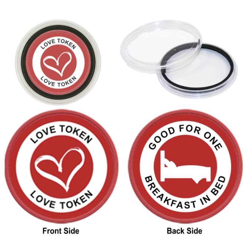 Love Token for husband, boyfriend, wife, girlfriend. Gag gift :