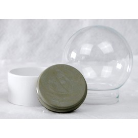 Snowglobe for You 40052 DIY Snow Globe Do It Yourself with Glass Ball and Polyresin Base White - 100 mm Diameter