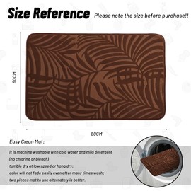 LY4U Memory Foam Bath Mat Non-slip, Soft and Comfortable Bathroom Mat, Machine Washable Super Absorbent Bath Mats, 50x80 cm