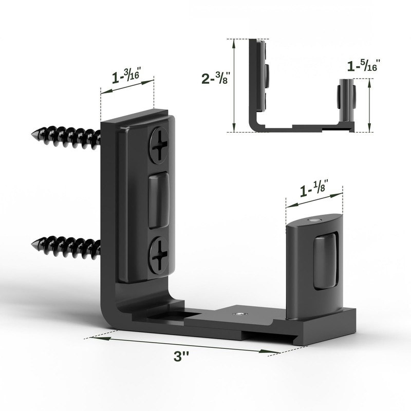 ETIASQSA Adjustable Roller Floor Guide for Sliding Door, Wall/Door Guide
