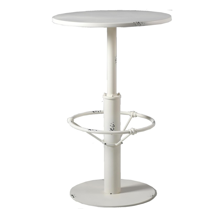 Diwhy Industrial Pub Table 23.6" Iron Round Desktop 37.4" Height