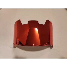 Unbranded STANDARD DISPLAY ONLY CHROME PLATED Full Size Football Helmet Visors  W/CLIPS - Red