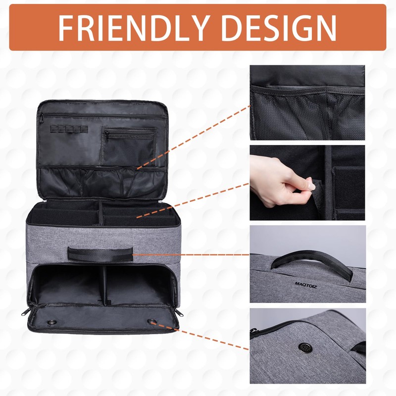 MAQTOIZ Large Golf Trunk Organizer, 2 Layer Car Golf Organizer