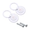 Shiwaki 2Pcs Ring Pulls Circle Knobs, Retro Invisible Hardware Cabinet