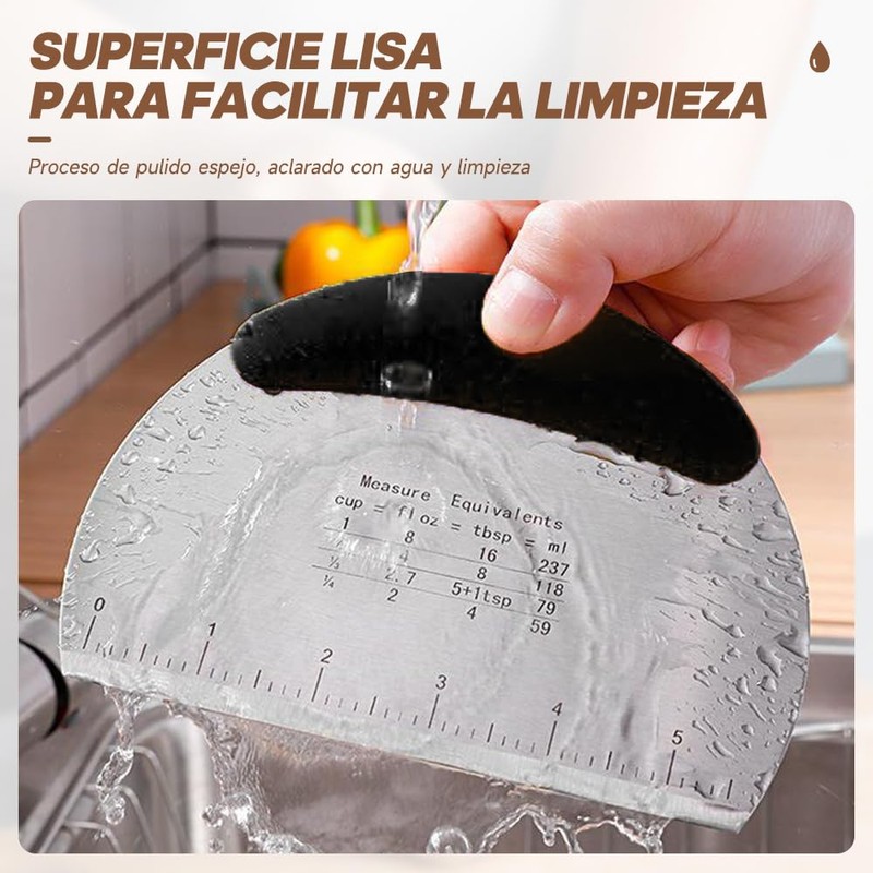 CHENGBAO Acero Inoxidable Raspa de Cocina，Multifuncional Espatulas Reposteria，Con Mango Espátula