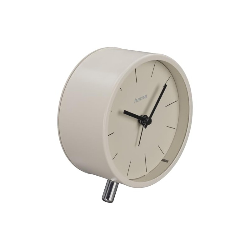 Hama Flores 222229 Radio-Controlled Alarm Clock Analogue Beige Grey without